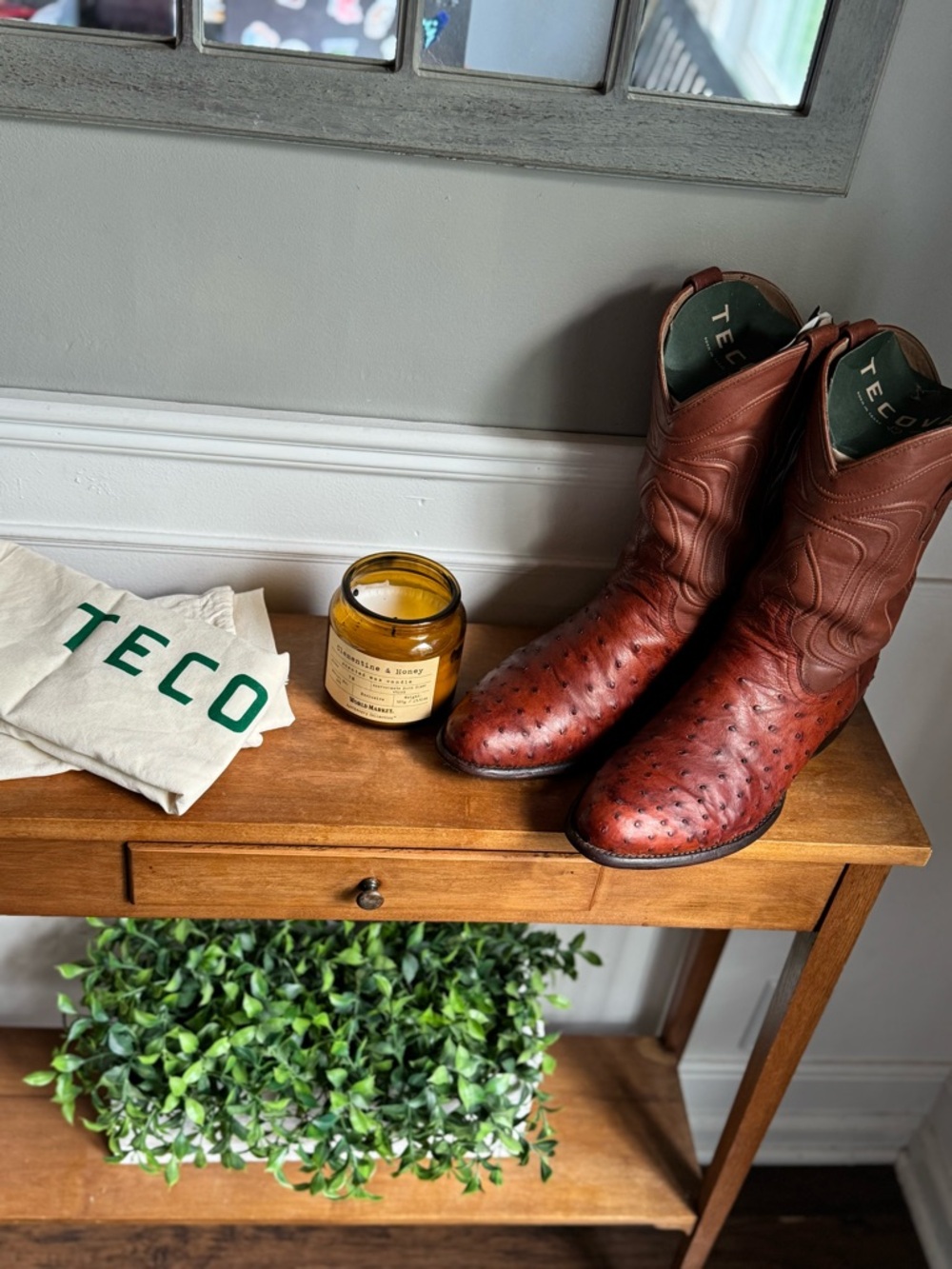 Tecovas Wyatt 1st edition Ostrich boots 10.5D